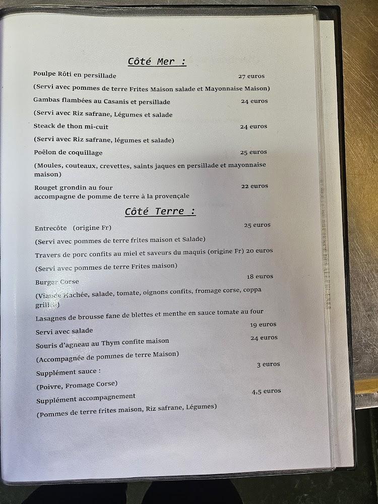 Terre Et Mer - Menu Image 1